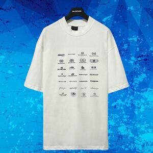 Balenciaga White Graphic TShirt